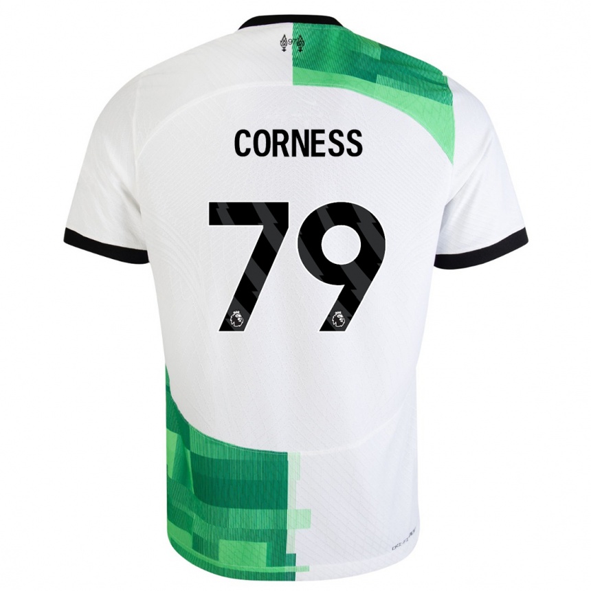 Mujer Fútbol Camiseta Dominic Corness #79 Blanco Verde 2ª Equipación 2023/24 Perú