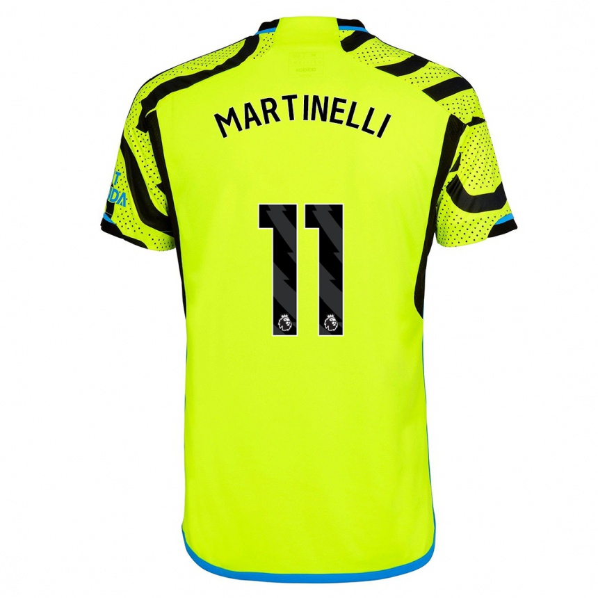 Mujer Fútbol Camiseta Gabriel Martinelli #11 Amarillo 2ª Equipación 2023/24 Perú