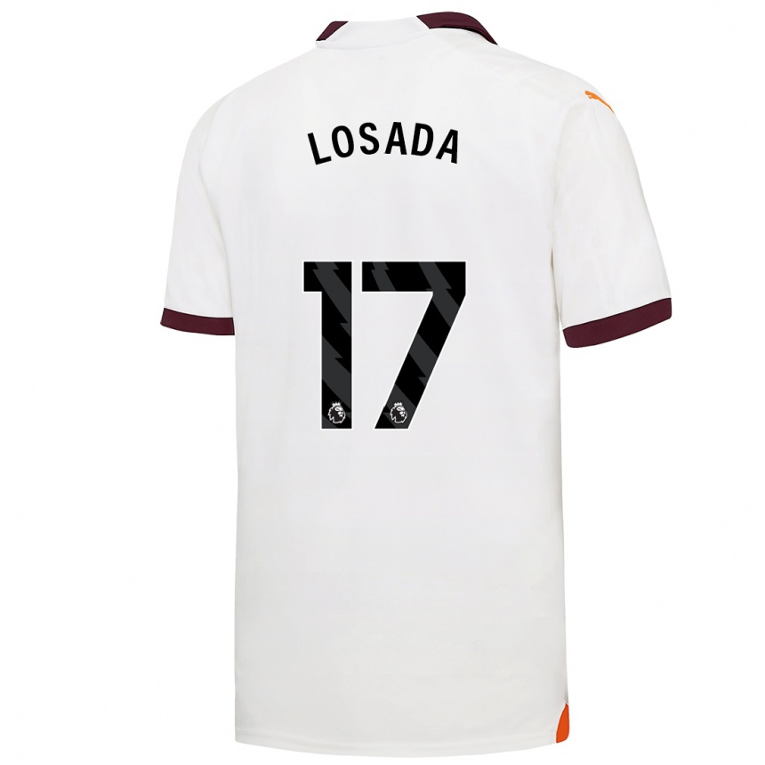 Mujer Fútbol Camiseta Vicky Losada #17 Blanco 2ª Equipación 2023/24 Perú