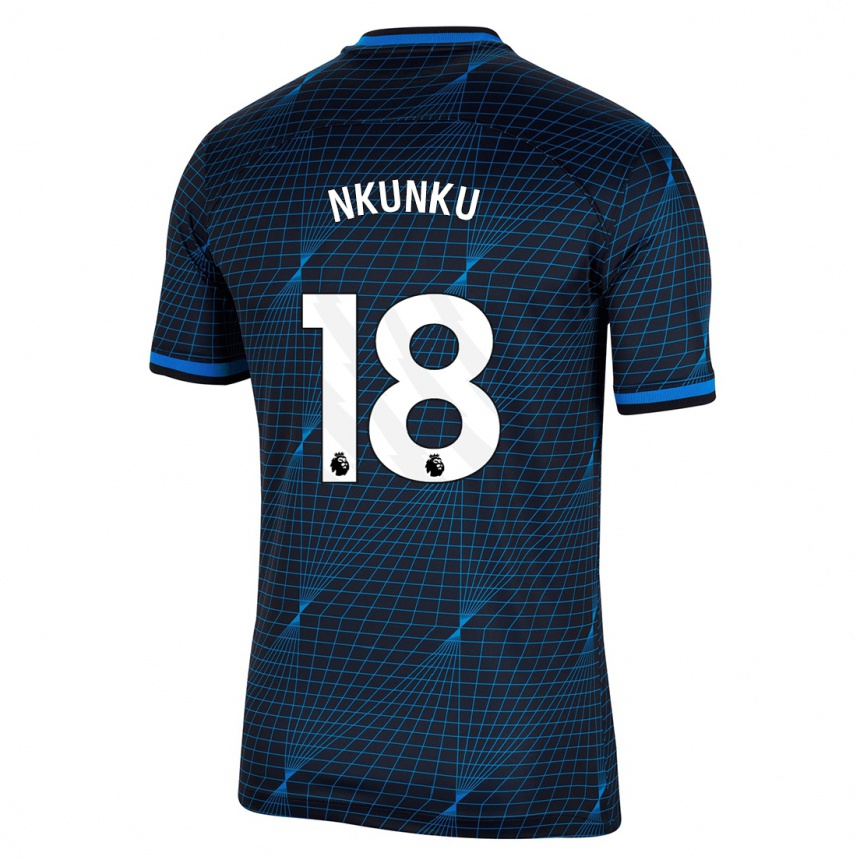 Mujer Fútbol Camiseta Christopher Nkunku #18 Azul Oscuro 2ª Equipación 2023/24 Perú