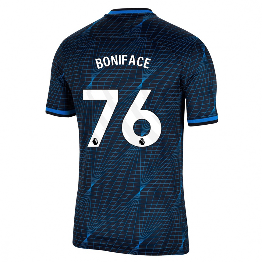 Mujer Fútbol Camiseta Somto Boniface #76 Azul Oscuro 2ª Equipación 2023/24 Perú