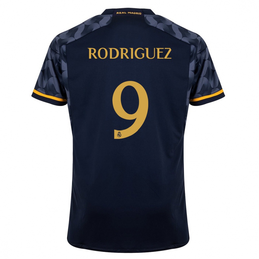 Mujer Fútbol Camiseta Alvaro Rodriguez #9 Azul Oscuro 2ª Equipación 2023/24 Perú