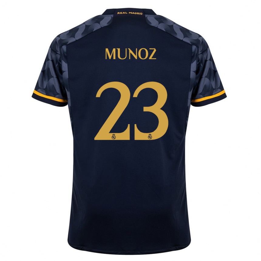 Mujer Fútbol Camiseta Victor Munoz #23 Azul Oscuro 2ª Equipación 2023/24 Perú