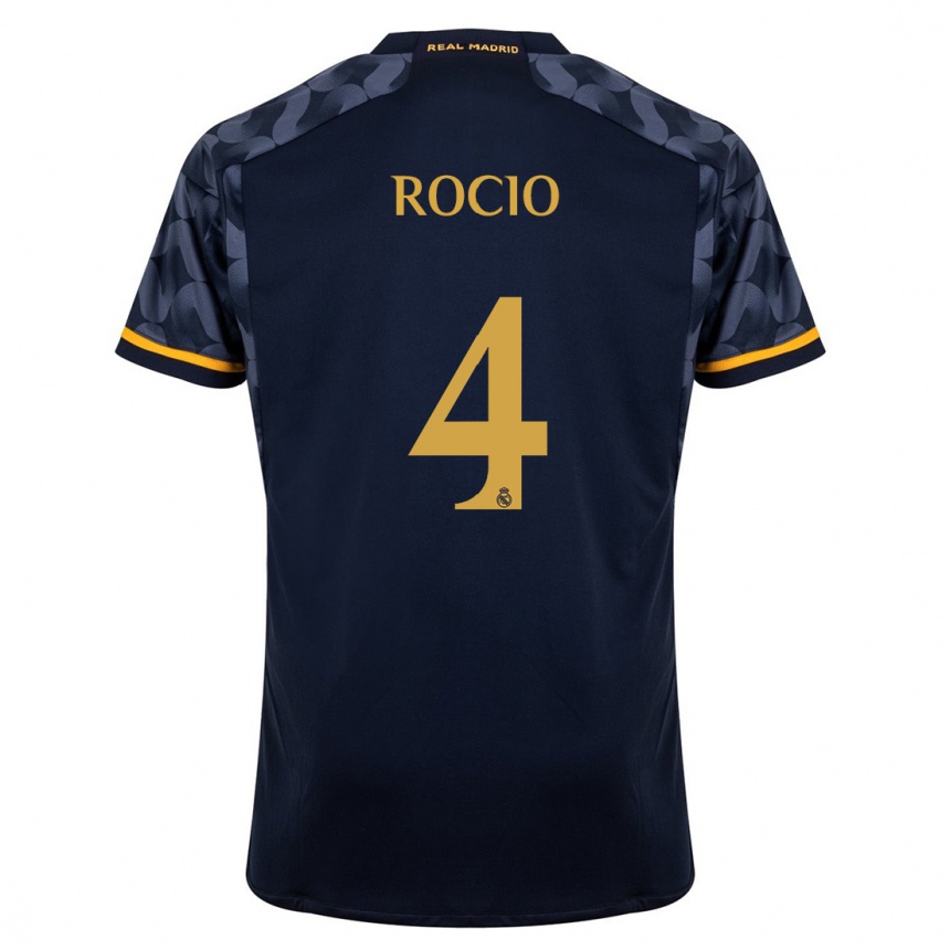 Mujer Fútbol Camiseta Rocio Galvez #4 Azul Oscuro 2ª Equipación 2023/24 Perú