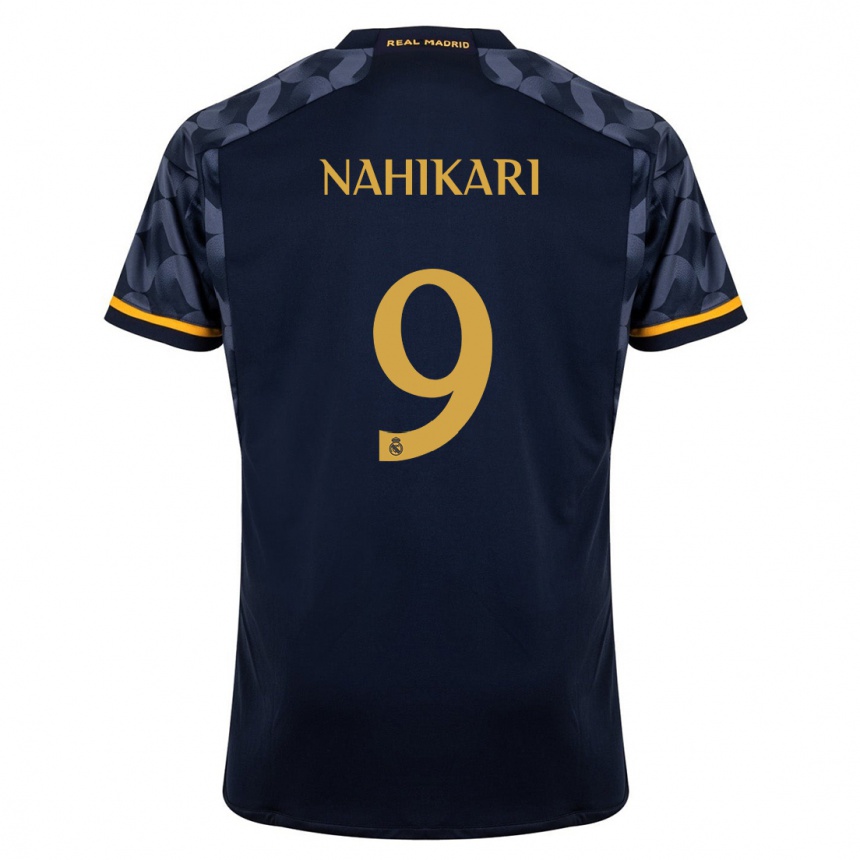 Mujer Fútbol Camiseta Nahikari Garcia #9 Azul Oscuro 2ª Equipación 2023/24 Perú