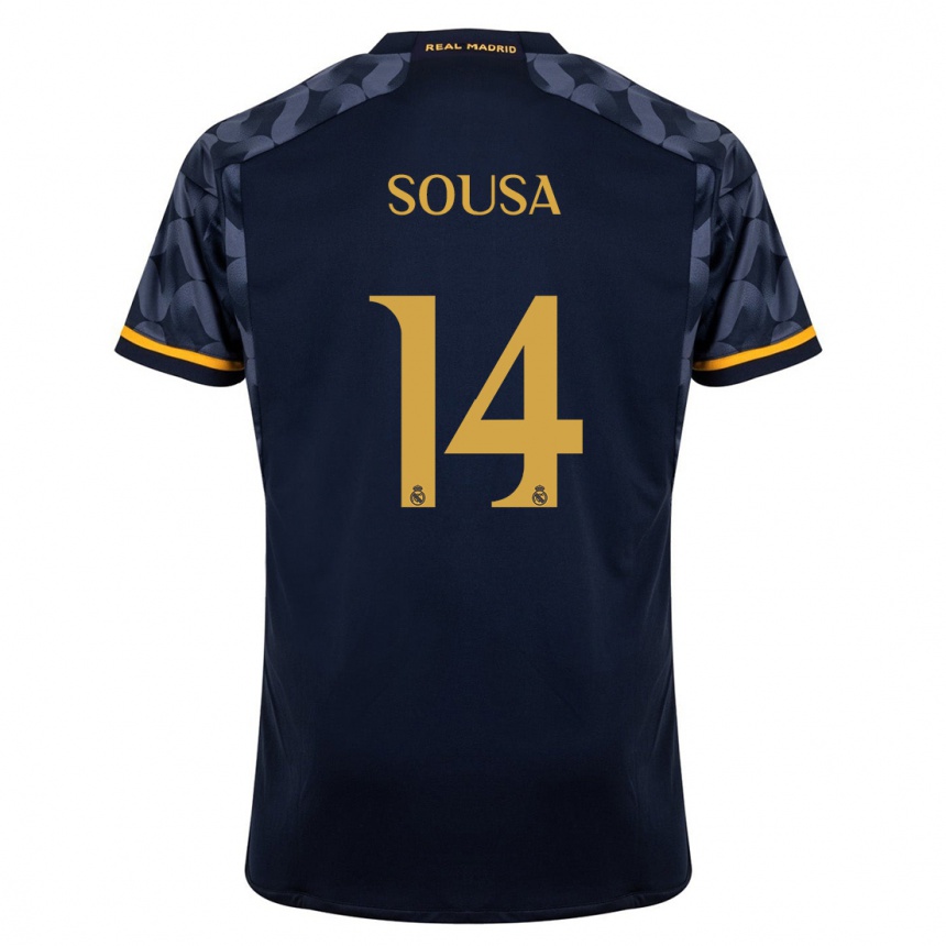 Mujer Fútbol Camiseta Kathellen Sousa #14 Azul Oscuro 2ª Equipación 2023/24 Perú