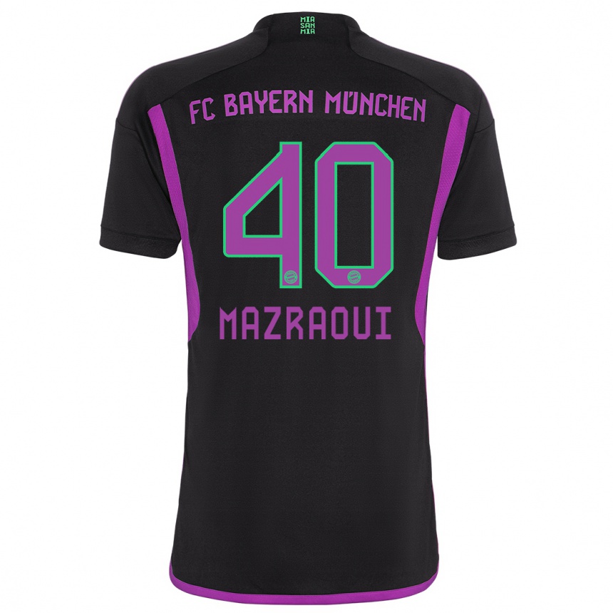 Mujer Fútbol Camiseta Noussair Mazraoui #40 Negro 2ª Equipación 2023/24 Perú