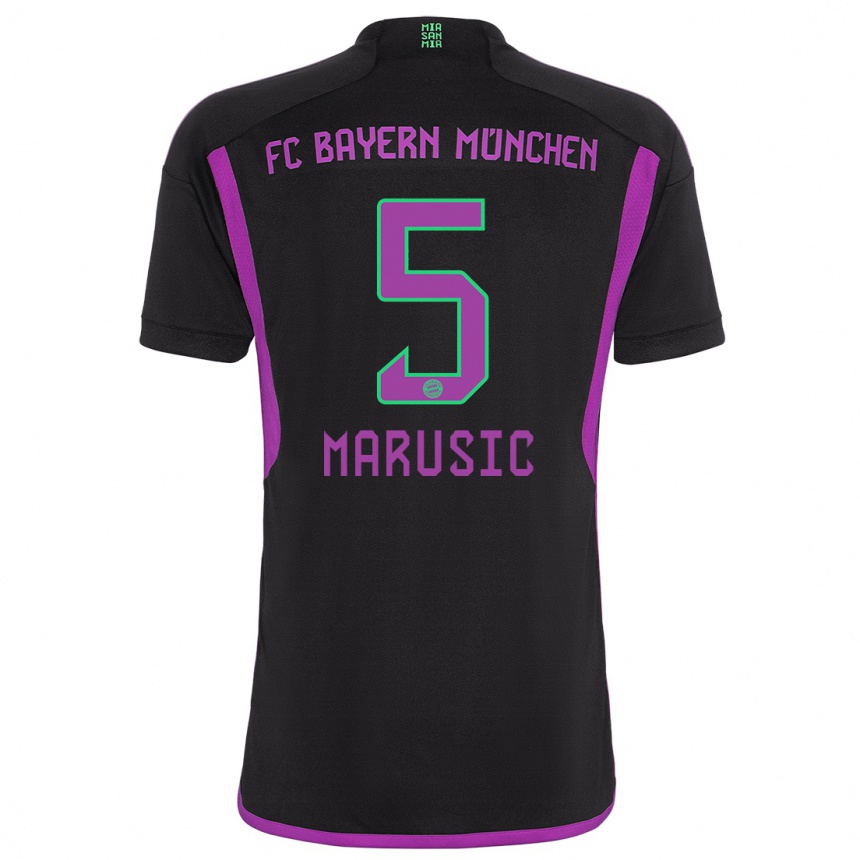 Mujer Fútbol Camiseta Gabriel Marusic #5 Negro 2ª Equipación 2023/24 Perú