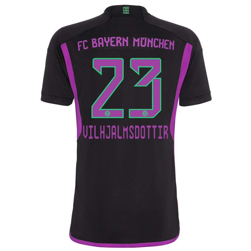 Mujer Fútbol Camiseta Karolina Lea Vilhjalmsdottir #23 Negro 2ª Equipación 2023/24 Perú