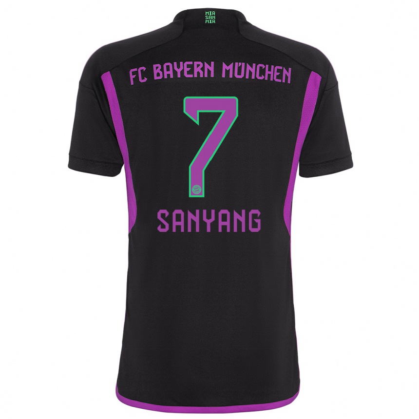 Mujer Fútbol Camiseta Mamin Sanyang #7 Negro 2ª Equipación 2023/24 Perú