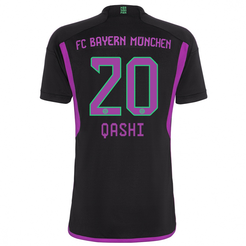 Mujer Fútbol Camiseta Yousef Qashi #20 Negro 2ª Equipación 2023/24 Perú