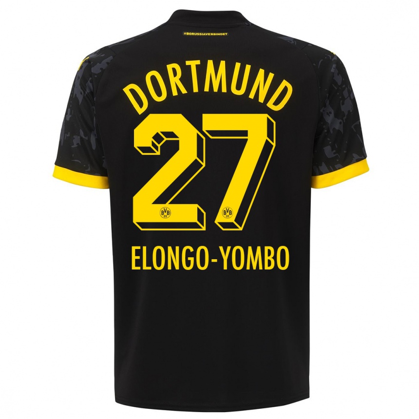 Mujer Fútbol Camiseta Rodney Elongo-Yombo #27 Negro 2ª Equipación 2023/24 Perú