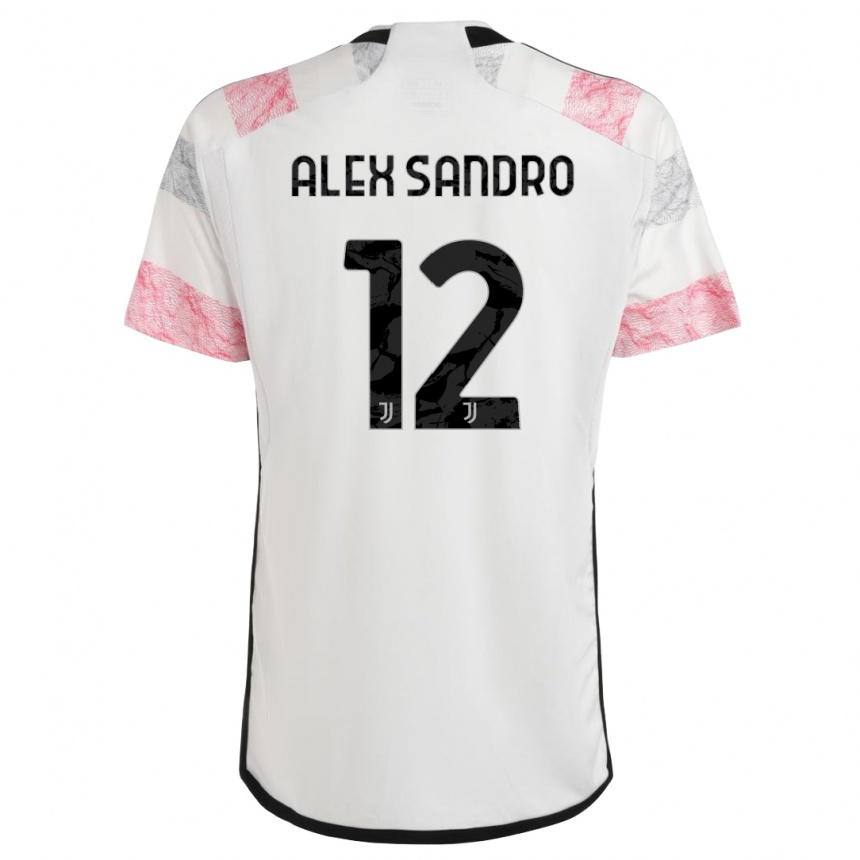 Mujer Fútbol Camiseta Alex Sandro #12 Blanco Rosa 2ª Equipación 2023/24 Perú