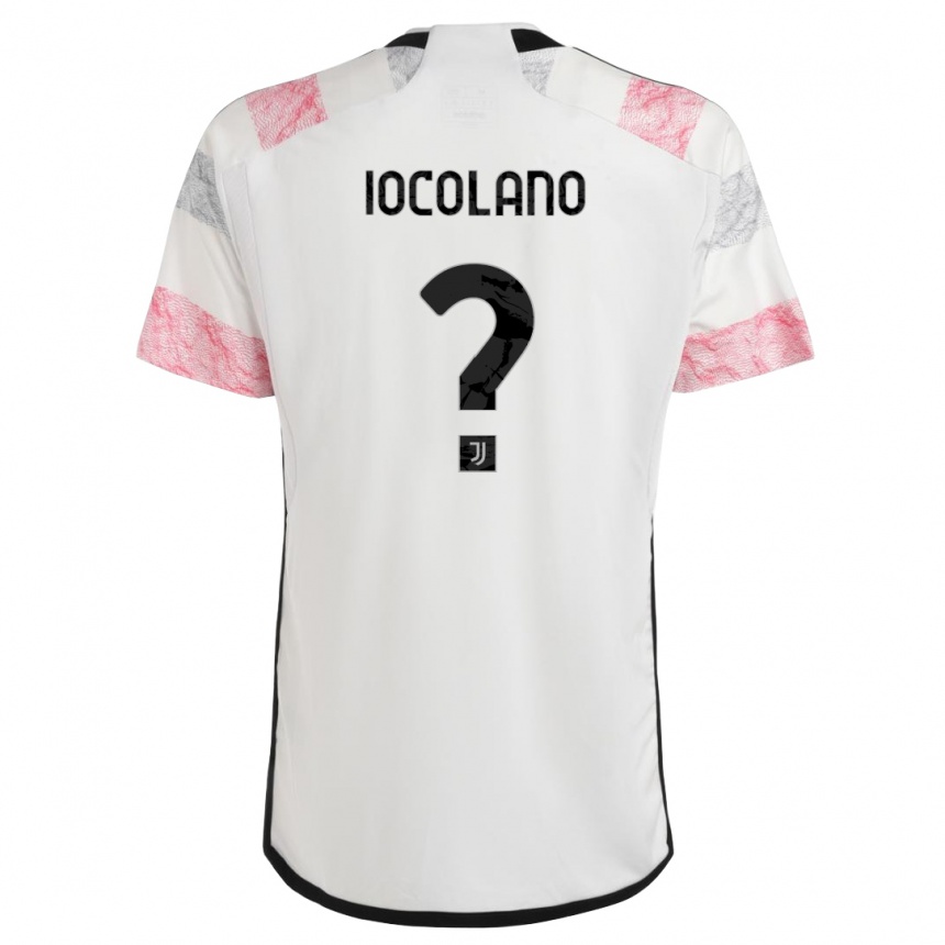 Mujer Fútbol Camiseta Simone Iocolano #0 Blanco Rosa 2ª Equipación 2023/24 Perú