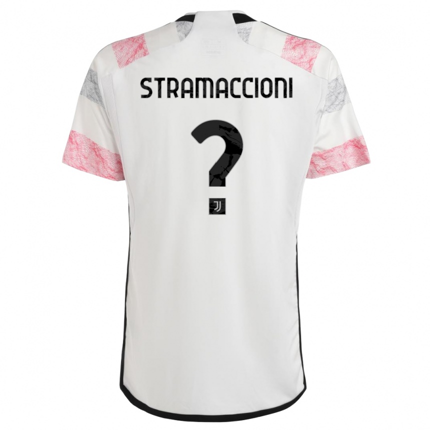 Mujer Fútbol Camiseta Diego Stramaccioni #0 Blanco Rosa 2ª Equipación 2023/24 Perú