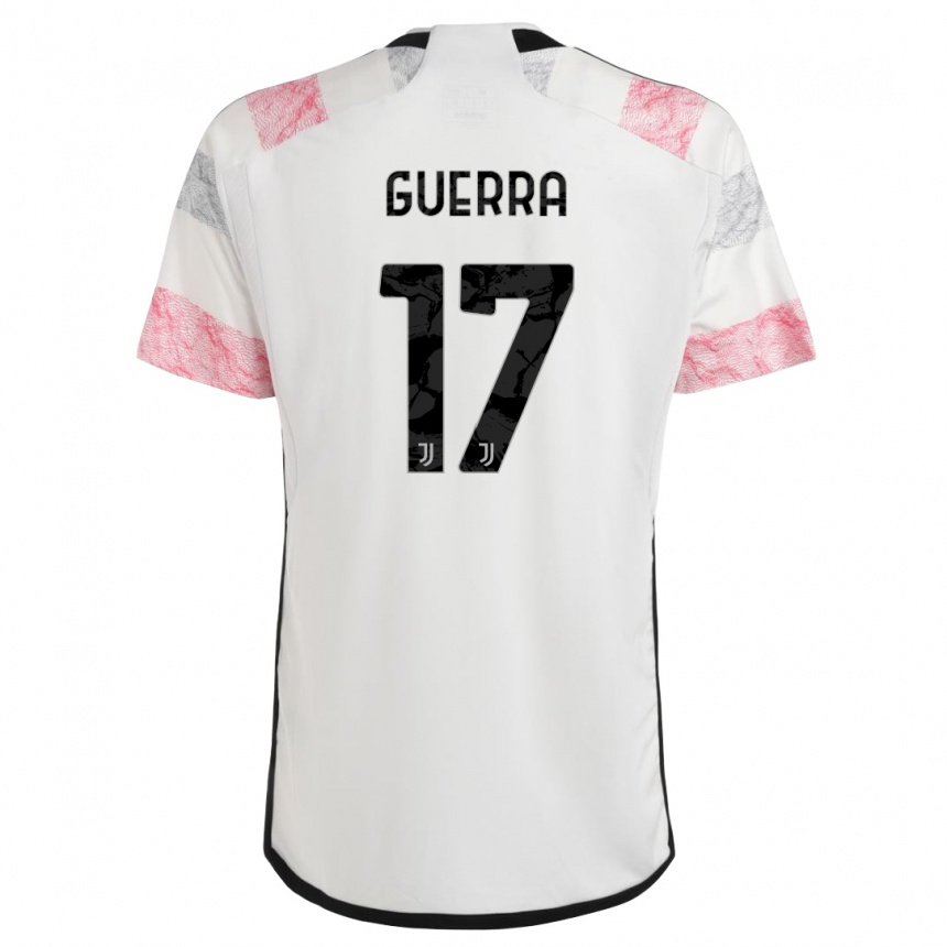 Mujer Fútbol Camiseta Simone Guerra #17 Blanco Rosa 2ª Equipación 2023/24 Perú