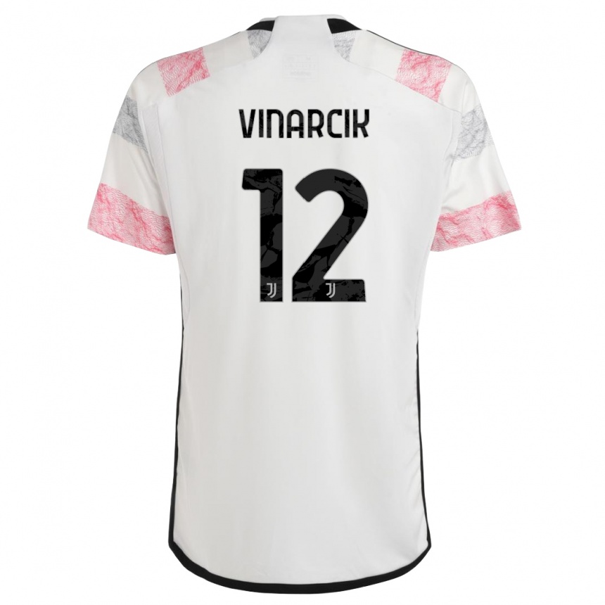 Mujer Fútbol Camiseta Jakub Vinarcik #12 Blanco Rosa 2ª Equipación 2023/24 Perú