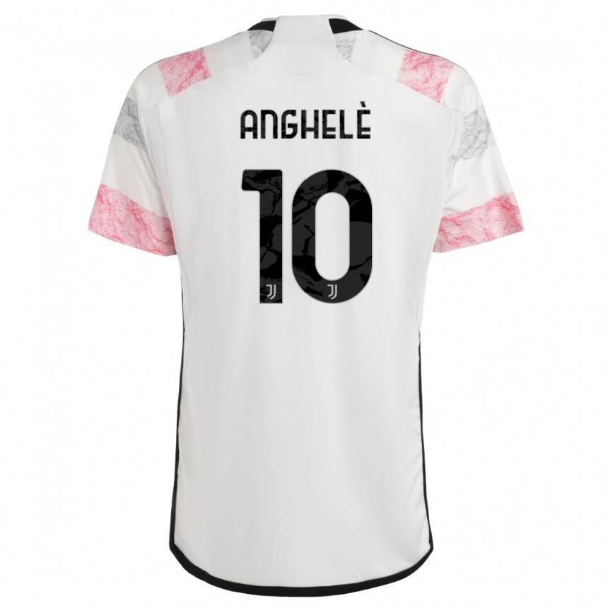 Mujer Fútbol Camiseta Lorenzo Anghelè #10 Blanco Rosa 2ª Equipación 2023/24 Perú