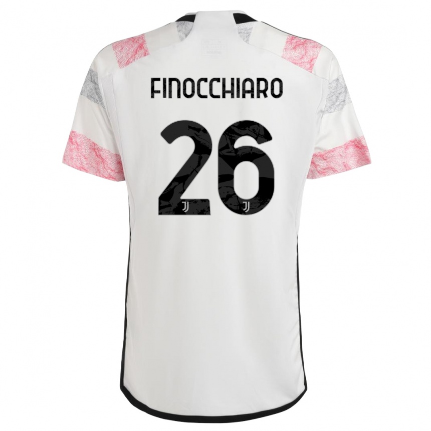 Mujer Fútbol Camiseta Gabriele Finocchiaro #26 Blanco Rosa 2ª Equipación 2023/24 Perú