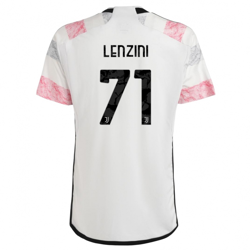 Mujer Fútbol Camiseta Martina Lenzini #71 Blanco Rosa 2ª Equipación 2023/24 Perú