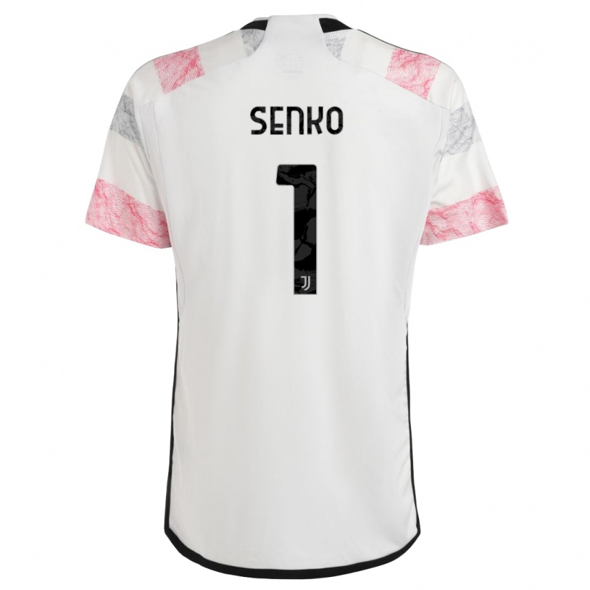 Mujer Fútbol Camiseta Zsombor Senko #1 Blanco Rosa 2ª Equipación 2023/24 Perú