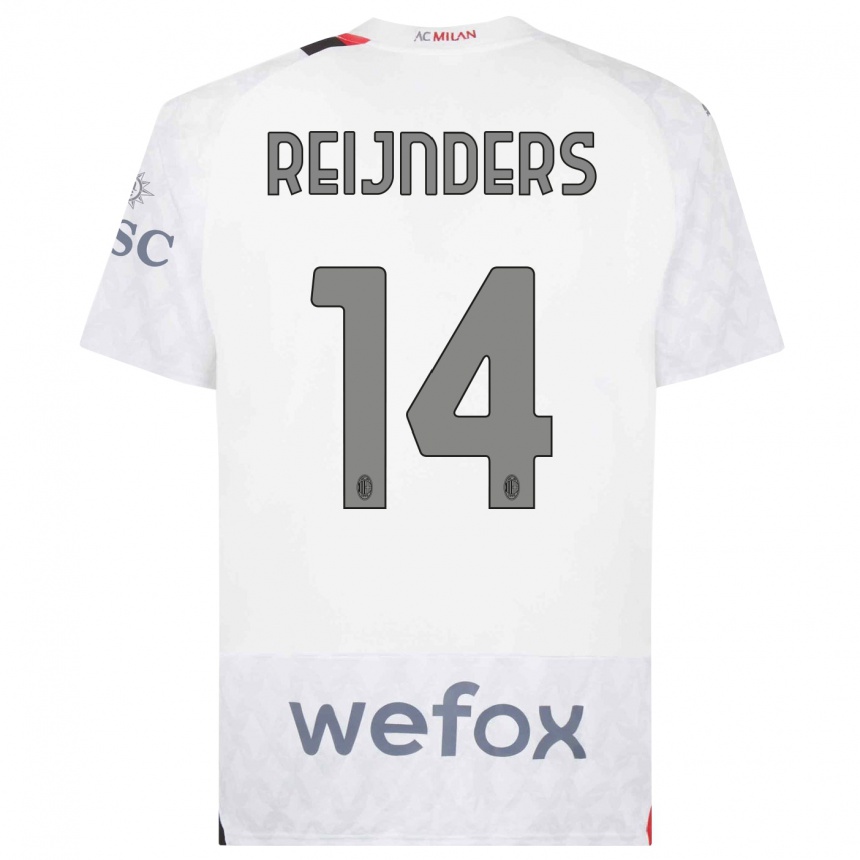 Mujer Fútbol Camiseta Tijjani Reijnders #14 Blanco 2ª Equipación 2023/24 Perú