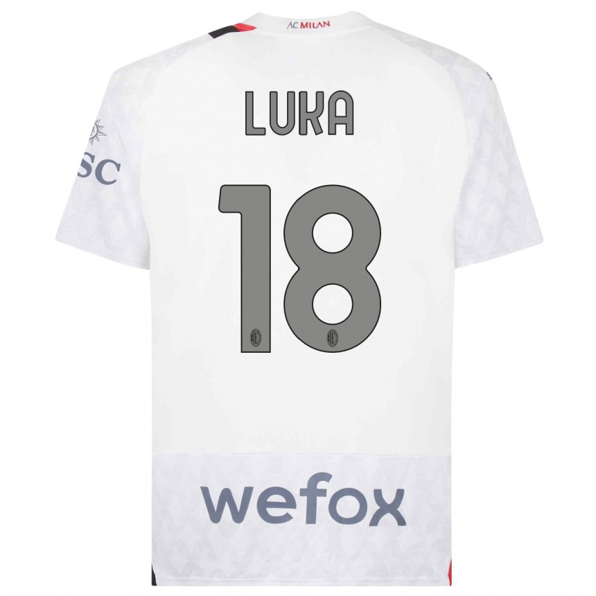 Mujer Fútbol Camiseta Luka Romero #18 Blanco 2ª Equipación 2023/24 Perú