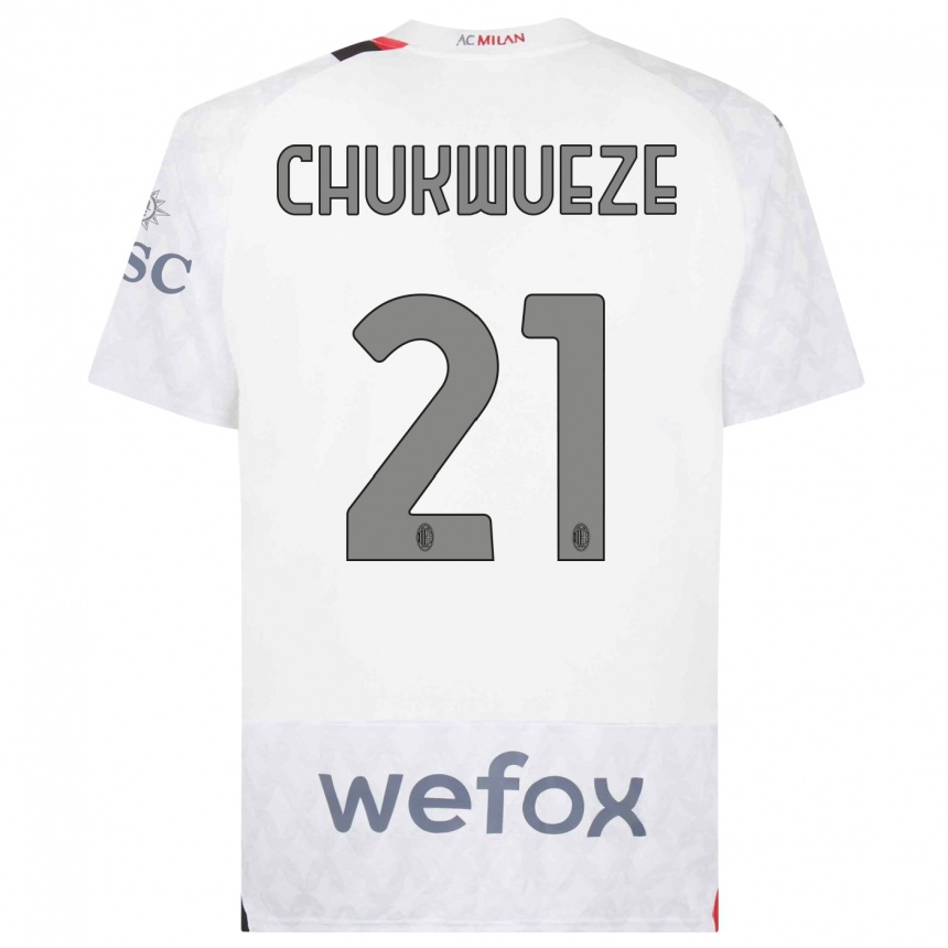 Mujer Fútbol Camiseta Samuel Chukwueze #21 Blanco 2ª Equipación 2023/24 Perú