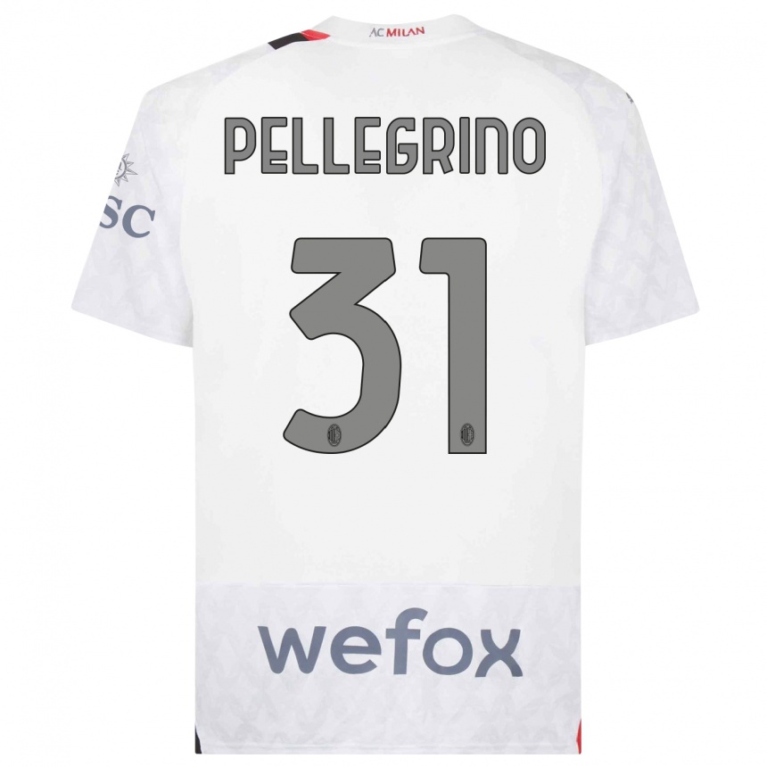 Mujer Fútbol Camiseta Marco Pellegrino #31 Blanco 2ª Equipación 2023/24 Perú