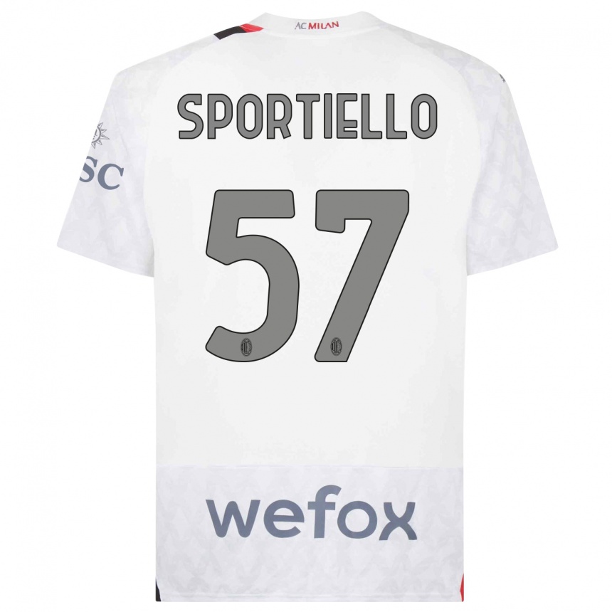 Mujer Fútbol Camiseta Marco Sportiello #57 Blanco 2ª Equipación 2023/24 Perú