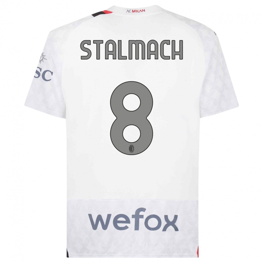 Mujer Fútbol Camiseta Dariusz Stalmach #8 Blanco 2ª Equipación 2023/24 Perú