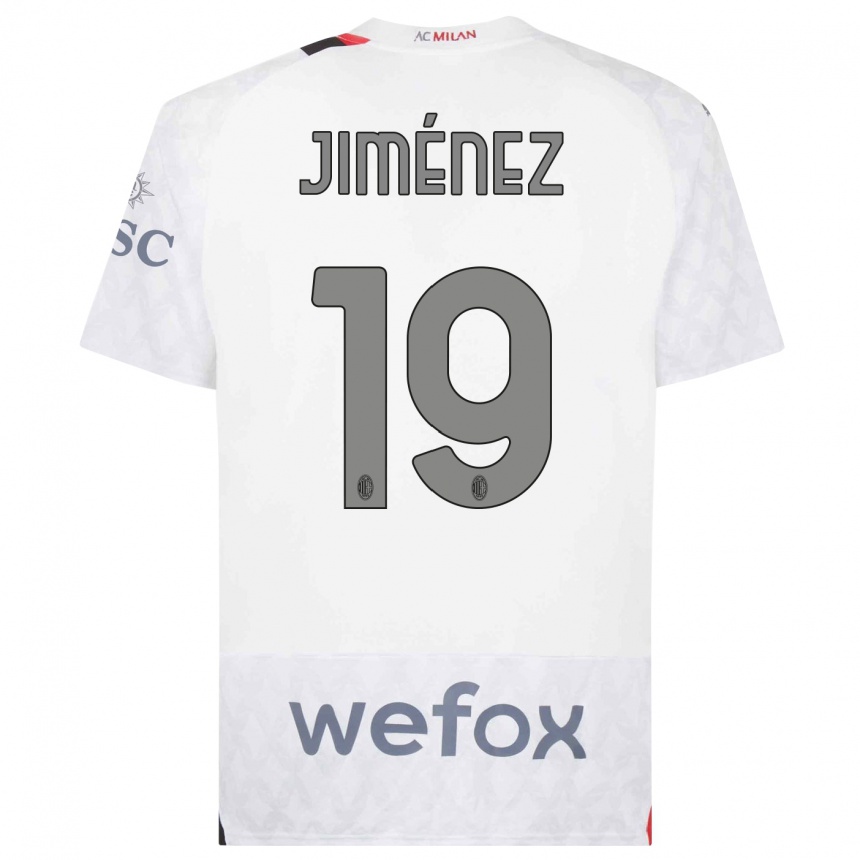 Mujer Fútbol Camiseta Álex Jiménez #19 Blanco 2ª Equipación 2023/24 Perú