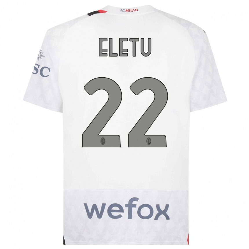 Mujer Fútbol Camiseta Victor Eletu #22 Blanco 2ª Equipación 2023/24 Perú