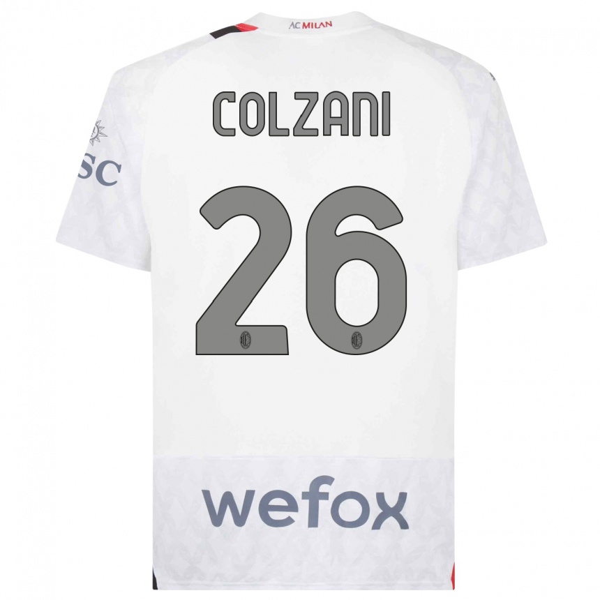 Mujer Fútbol Camiseta Edoardo Colzani #26 Blanco 2ª Equipación 2023/24 Perú