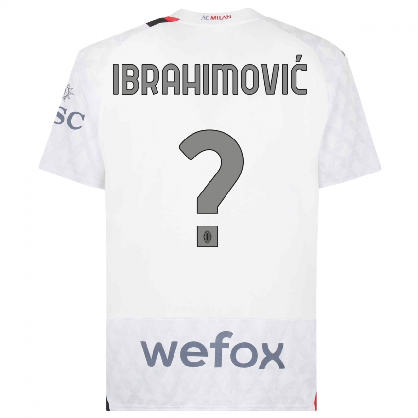 Mujer Fútbol Camiseta Maximilian Ibrahimović #0 Blanco 2ª Equipación 2023/24 Perú