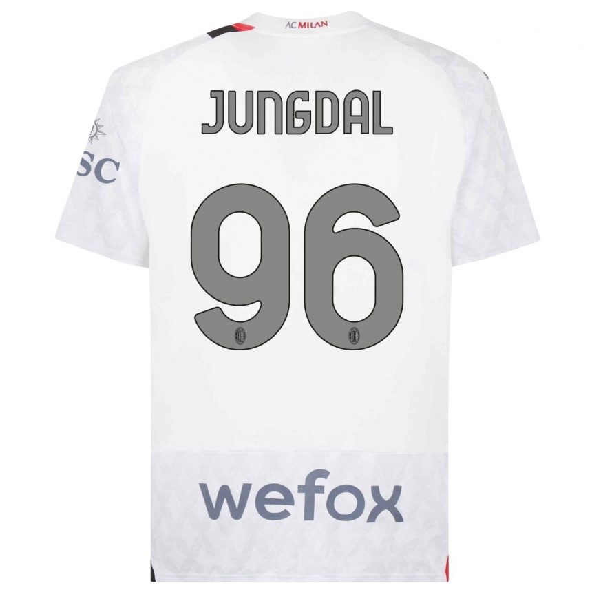 Mujer Fútbol Camiseta Andreas Jungdal #96 Blanco 2ª Equipación 2023/24 Perú