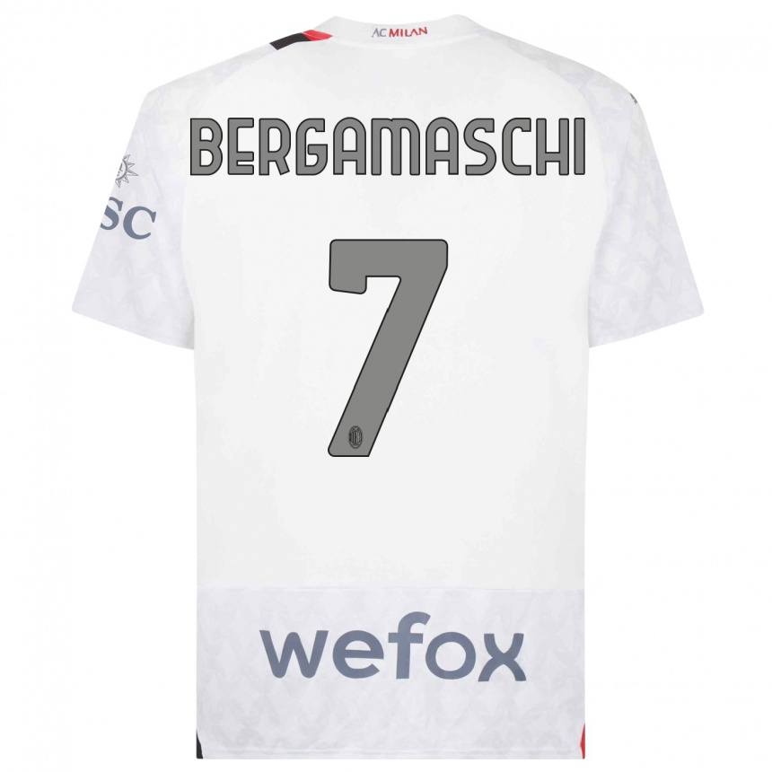 Mujer Fútbol Camiseta Valentina Bergamaschi #7 Blanco 2ª Equipación 2023/24 Perú