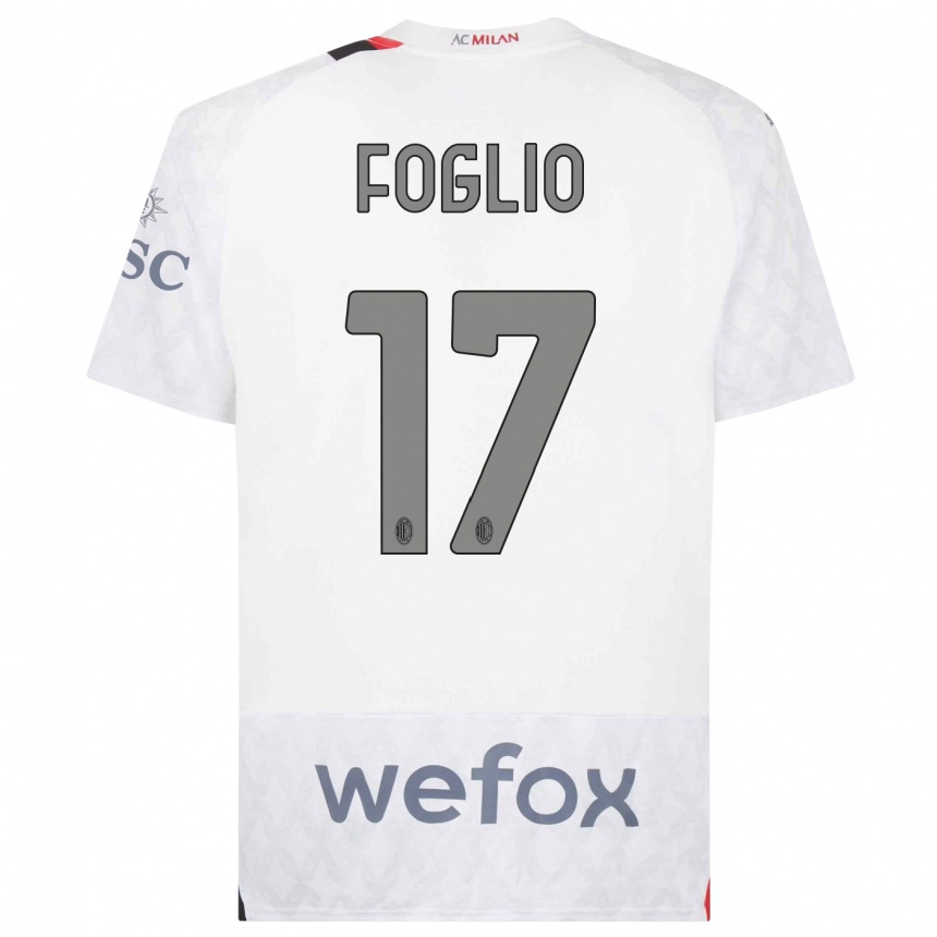 Mujer Fútbol Camiseta Christian Foglio #17 Blanco 2ª Equipación 2023/24 Perú