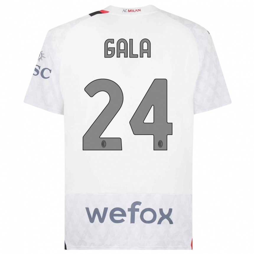 Mujer Fútbol Camiseta Antonio Gala #24 Blanco 2ª Equipación 2023/24 Perú