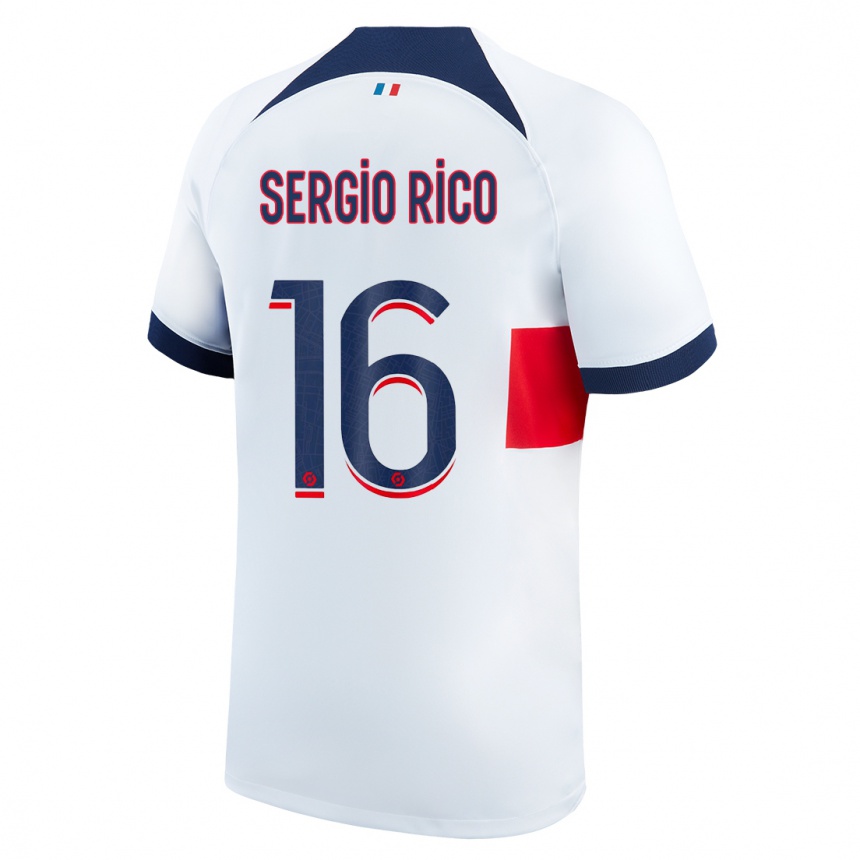 Mujer Fútbol Camiseta Sergio Rico #16 Blanco 2ª Equipación 2023/24 Perú