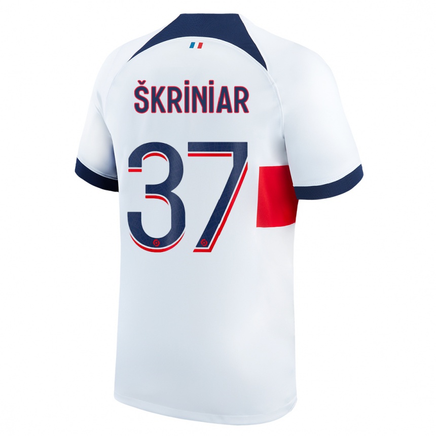 Mujer Fútbol Camiseta Milan Skriniar #37 Blanco 2ª Equipación 2023/24 Perú