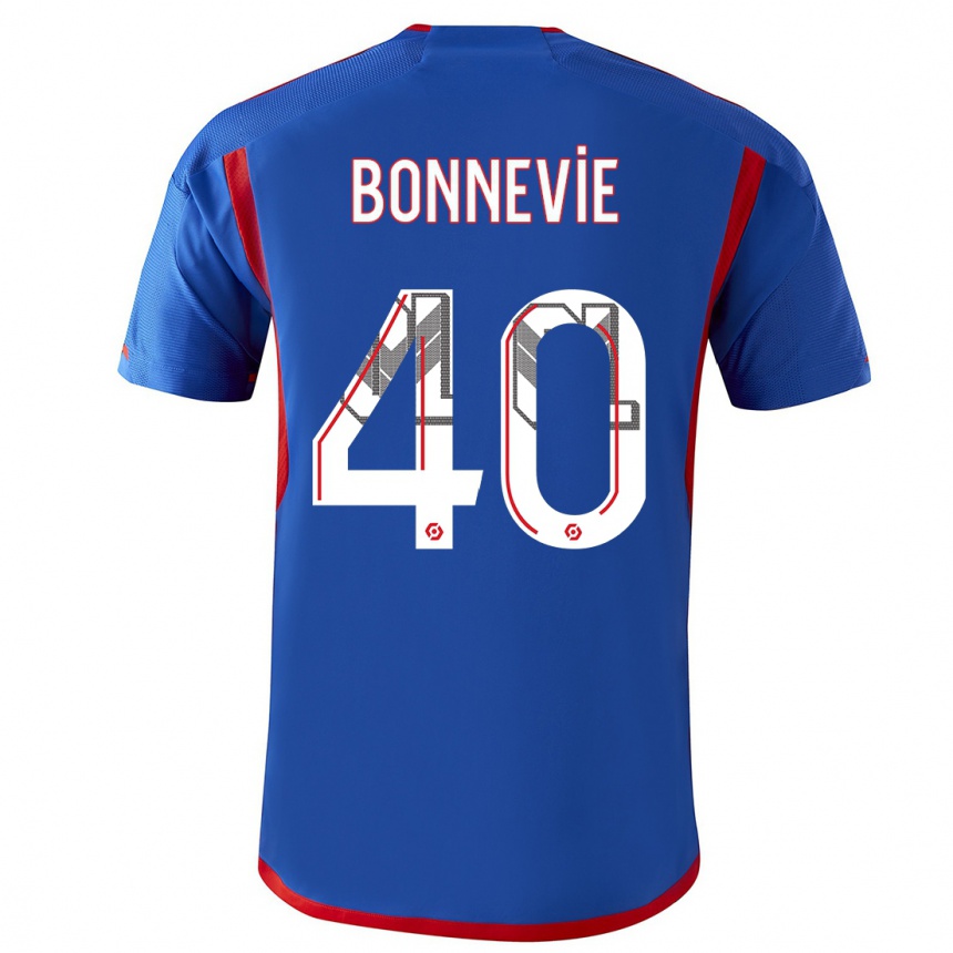 Mujer Fútbol Camiseta Kayne Bonnevie #40 Azul Rojo 2ª Equipación 2023/24 Perú