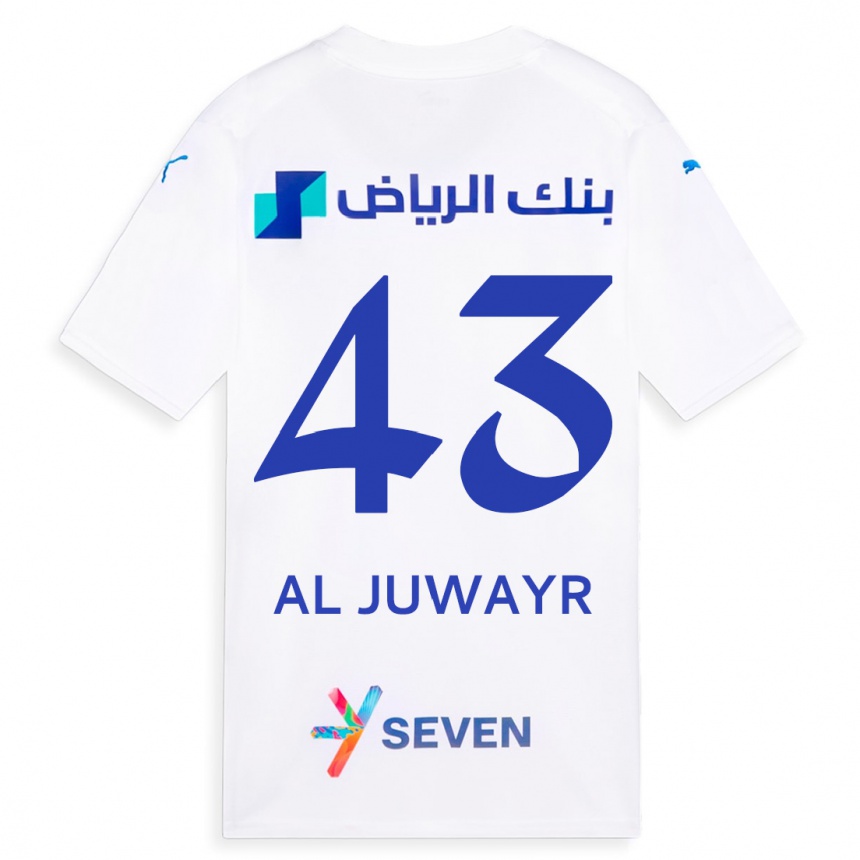 Mujer Fútbol Camiseta Musab Al-Juwayr #43 Blanco 2ª Equipación 2023/24 Perú