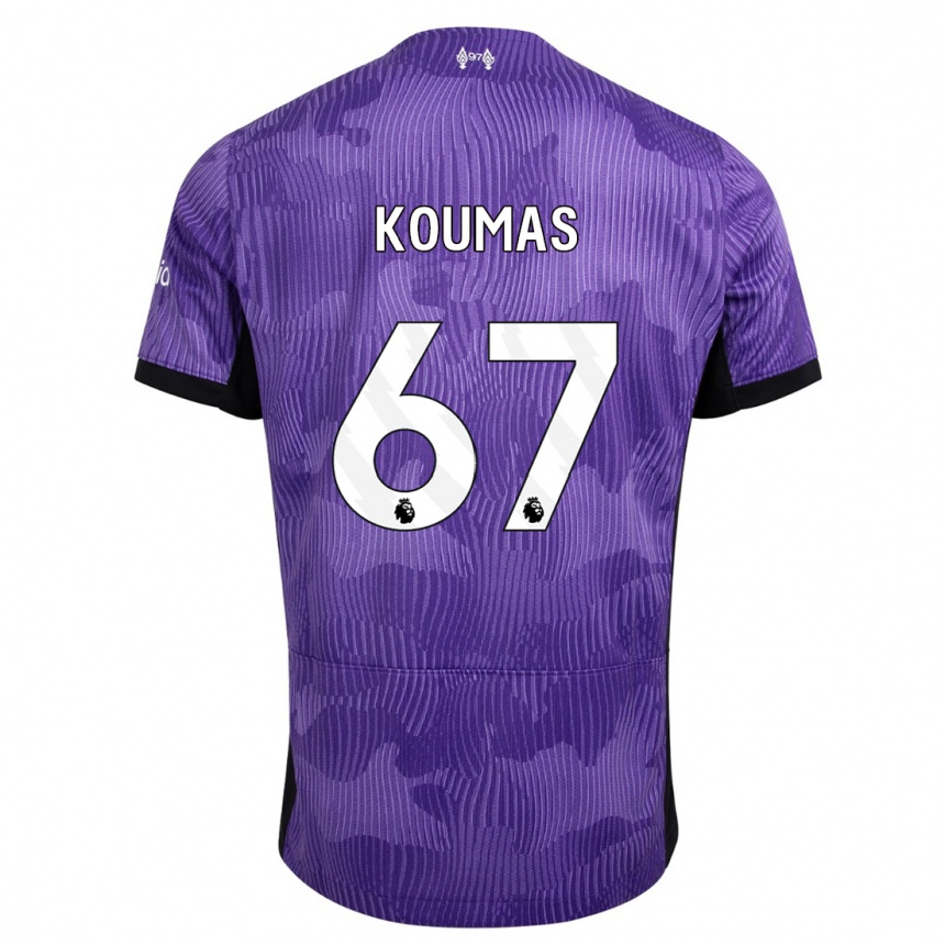 Mujer Fútbol Camiseta Lewis Koumas #67 Púrpura Equipación Tercera 2023/24 Perú