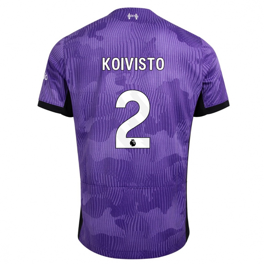 Mujer Fútbol Camiseta Emma Koivisto #2 Púrpura Equipación Tercera 2023/24 Perú