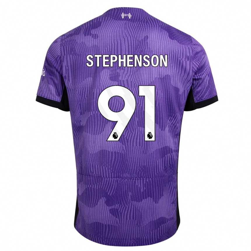 Mujer Fútbol Camiseta Luca Stephenson #91 Púrpura Equipación Tercera 2023/24 Perú