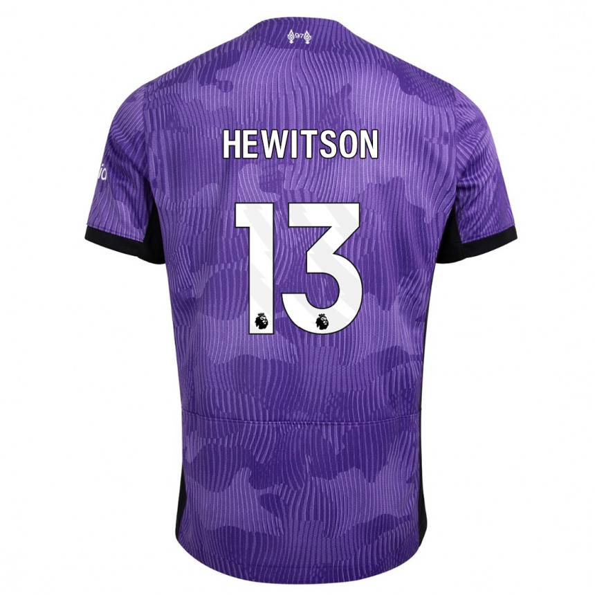 Mujer Fútbol Camiseta Luke Hewitson #13 Púrpura Equipación Tercera 2023/24 Perú