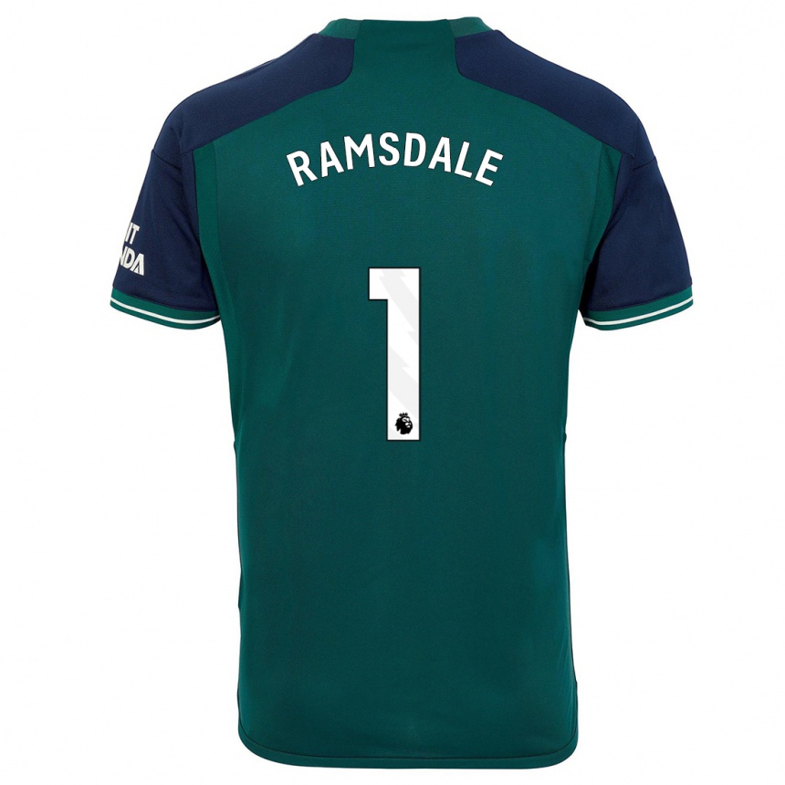 Mujer Fútbol Camiseta Aaron Ramsdale #1 Verde Equipación Tercera 2023/24 Perú