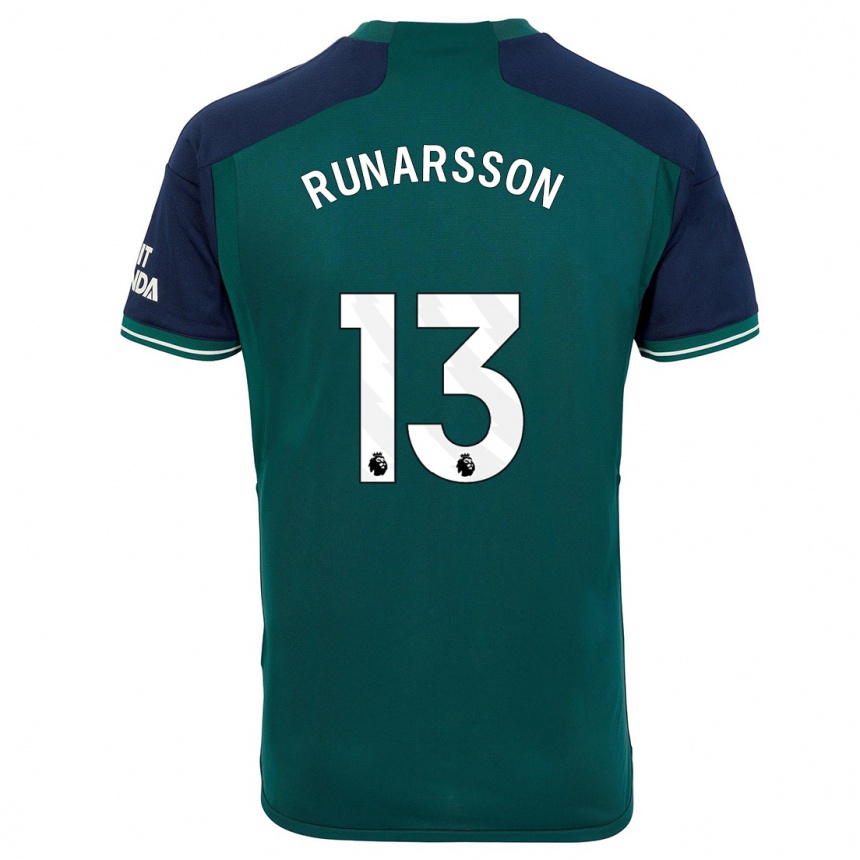 Mujer Fútbol Camiseta Runar Alex Runarsson #13 Verde Equipación Tercera 2023/24 Perú