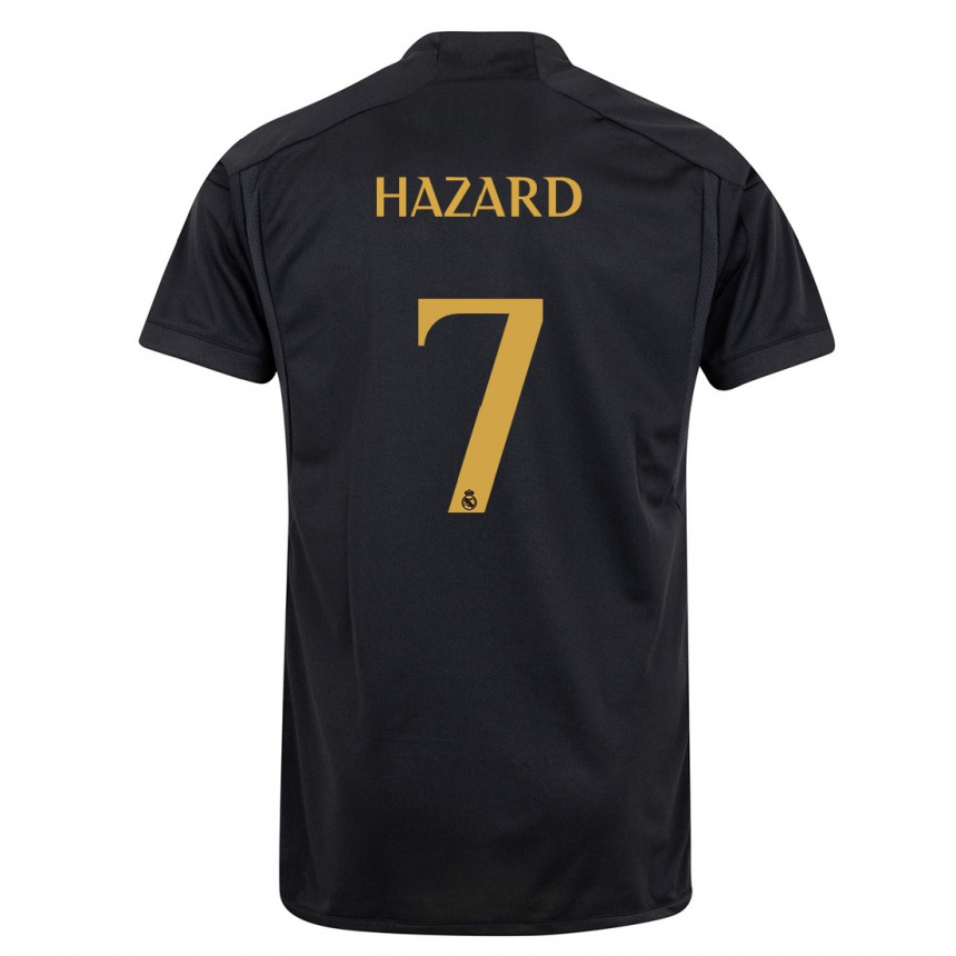 Mujer Fútbol Camiseta Eden Hazard #7 Negro Equipación Tercera 2023/24 Perú